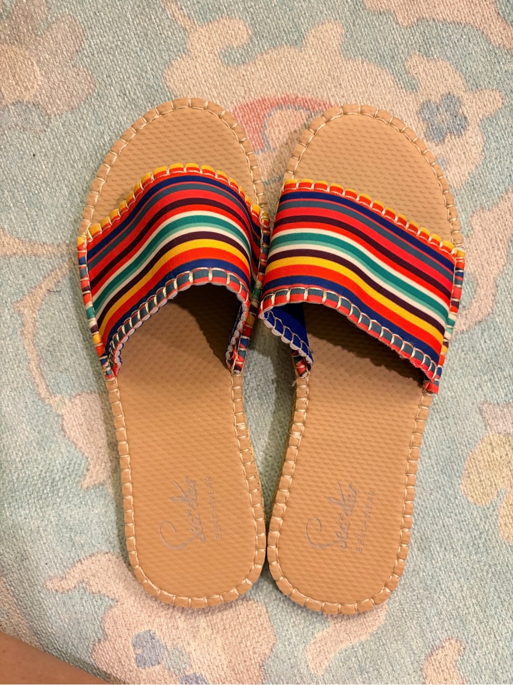 Seastar Beachwear Tan Slide Sandals